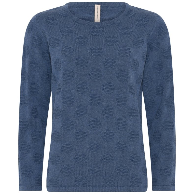 Skovhuus Bluse med lange rmer, Blue Melange, cirkel